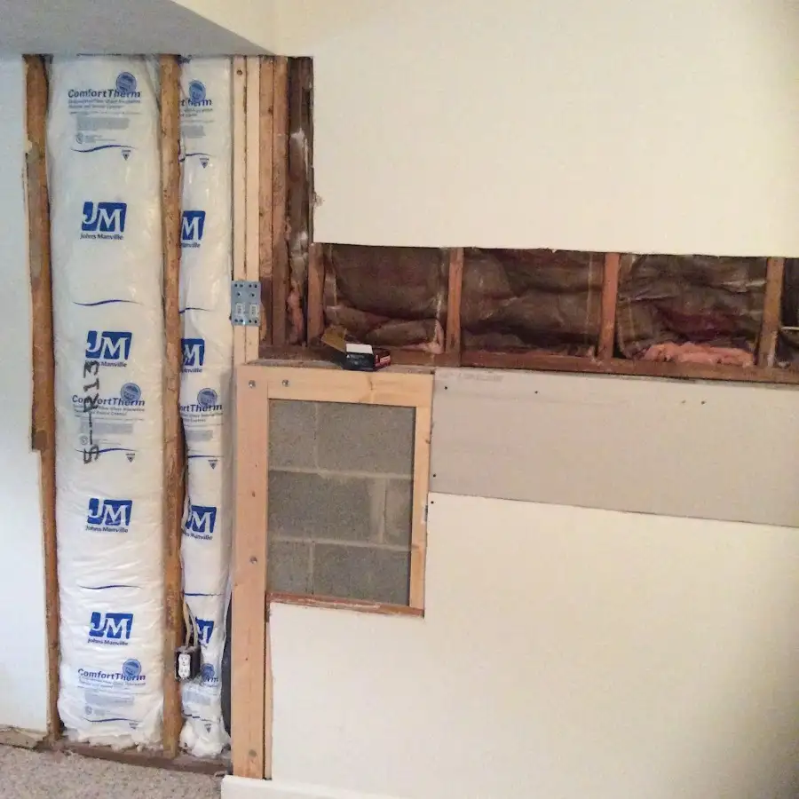 Wall insulation replacement during Contents Cleaning & Restoration in Barnstead